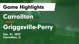 Carrollton  vs Griggsville-Perry Game Highlights - Jan. 31, 2022