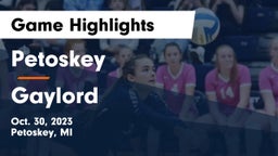 Petoskey  vs Gaylord  Game Highlights - Oct. 30, 2023