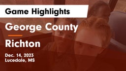 George County  vs Richton  Game Highlights - Dec. 14, 2023