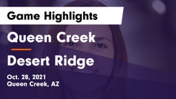 Queen Creek  vs Desert Ridge  Game Highlights - Oct. 28, 2021