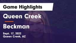 Queen Creek  vs Beckman  Game Highlights - Sept. 17, 2022