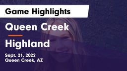 Queen Creek  vs Highland  Game Highlights - Sept. 21, 2022