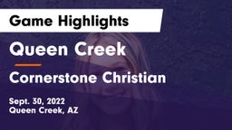 Queen Creek  vs Cornerstone Christian  Game Highlights - Sept. 30, 2022