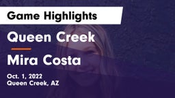 Queen Creek  vs Mira Costa  Game Highlights - Oct. 1, 2022