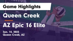 Queen Creek  vs AZ Epic 16 Elite Game Highlights - Jan. 14, 2023