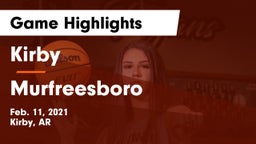 Kirby  vs Murfreesboro  Game Highlights - Feb. 11, 2021
