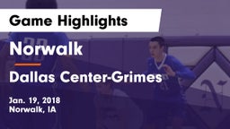 Norwalk  vs Dallas Center-Grimes  Game Highlights - Jan. 19, 2018