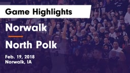 Norwalk  vs North Polk  Game Highlights - Feb. 19, 2018