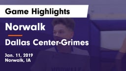 Norwalk  vs Dallas Center-Grimes  Game Highlights - Jan. 11, 2019
