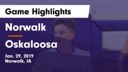 Norwalk  vs Oskaloosa  Game Highlights - Jan. 29, 2019