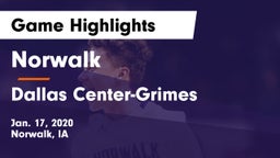 Norwalk  vs Dallas Center-Grimes  Game Highlights - Jan. 17, 2020