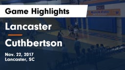 Lancaster  vs Cuthbertson Game Highlights - Nov. 22, 2017
