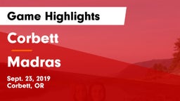 Corbett  vs Madras  Game Highlights - Sept. 23, 2019