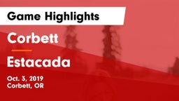 Corbett  vs Estacada Game Highlights - Oct. 3, 2019