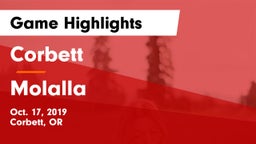 Corbett  vs Molalla Game Highlights - Oct. 17, 2019