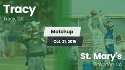 Matchup: Tracy  vs. St. Mary's  2016