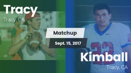 Matchup: Tracy  vs. Kimball  2017