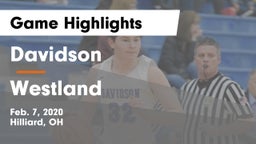 Davidson  vs Westland  Game Highlights - Feb. 7, 2020