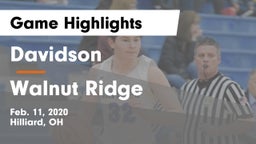 Davidson  vs Walnut Ridge  Game Highlights - Feb. 11, 2020