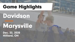 Davidson  vs Marysville  Game Highlights - Dec. 22, 2020