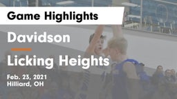 Davidson  vs Licking Heights  Game Highlights - Feb. 23, 2021