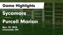 Sycamore  vs Purcell Marian  Game Highlights - Nov. 23, 2018