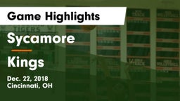 Sycamore  vs Kings  Game Highlights - Dec. 22, 2018