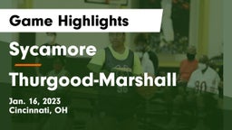 Sycamore  vs Thurgood-Marshall  Game Highlights - Jan. 16, 2023