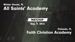 Matchup: All Saints' Academy vs. Faith Christian Academy 2016