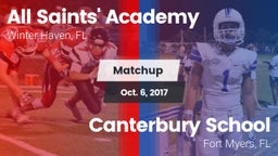 Matchup: All Saints' Academy vs. Canterbury School 2017