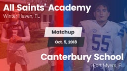 Matchup: All Saints' Academy vs. Canterbury School 2018
