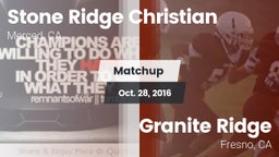 Matchup: Stone Ridge Christia vs. Granite Ridge 2016