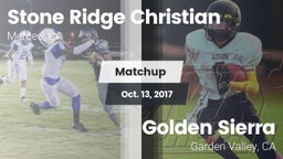 Matchup: Stone Ridge Christia vs. Golden Sierra  2017