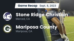 Recap: Stone Ridge Christian  vs. Mariposa County  2023
