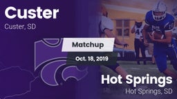 Matchup: Custer vs. Hot Springs  2019
