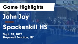 John Jay  vs Spackenkill HS Game Highlights - Sept. 20, 2019