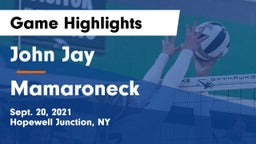 John Jay  vs Mamaroneck  Game Highlights - Sept. 20, 2021