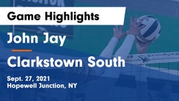 John Jay  vs Clarkstown South  Game Highlights - Sept. 27, 2021