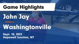 John Jay  vs Washingtonville  Game Highlights - Sept. 10, 2022