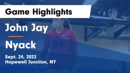 John Jay  vs Nyack  Game Highlights - Sept. 24, 2022