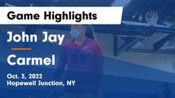 John Jay  vs Carmel  Game Highlights - Oct. 3, 2022