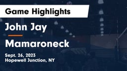 John Jay  vs Mamaroneck  Game Highlights - Sept. 26, 2023