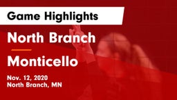 North Branch  vs Monticello  Game Highlights - Nov. 12, 2020