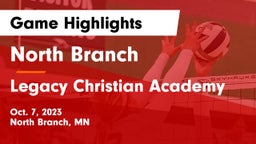 North Branch  vs Legacy Christian Academy Game Highlights - Oct. 7, 2023