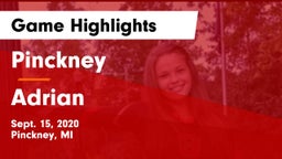 Pinckney  vs Adrian  Game Highlights - Sept. 15, 2020