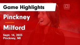 Pinckney  vs Milford Game Highlights - Sept. 14, 2023