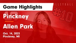 Pinckney  vs Allen Park  Game Highlights - Oct. 14, 2023