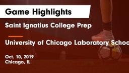 Saint Ignatius College Prep vs University of Chicago Laboratory School Game Highlights - Oct. 10, 2019