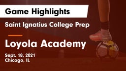 Saint Ignatius College Prep vs Loyola Academy  Game Highlights - Sept. 18, 2021