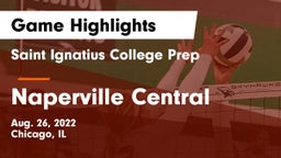 Saint Ignatius College Prep vs Naperville Central  Game Highlights - Aug. 26, 2022